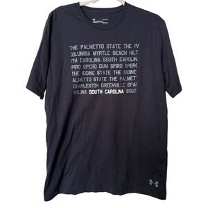 Under Armour HeatGear South Carolina Cities Tee Men's Large Black Graphic Tee